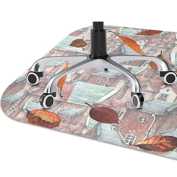 Tapis de chaise de bureau Ville automnale