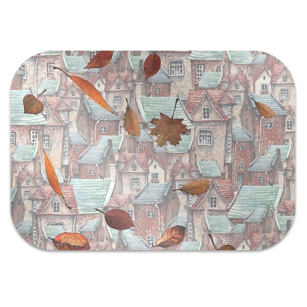Tapis de chaise de bureau Ville automnale