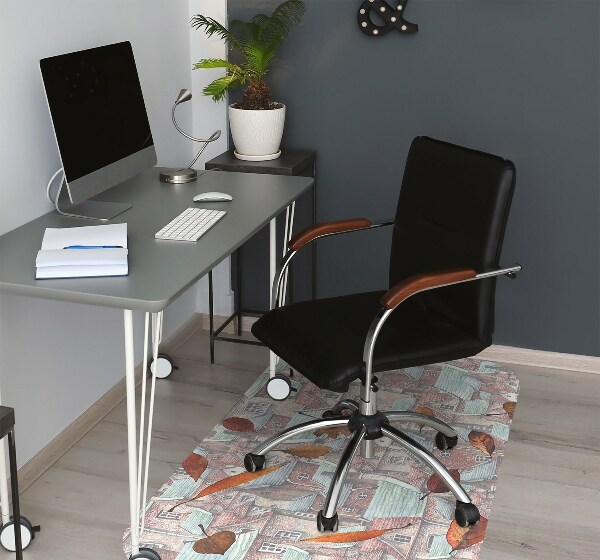 Tapis de chaise de bureau Ville automnale