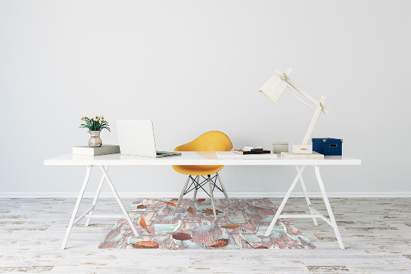 Tapis de chaise de bureau Ville automnale