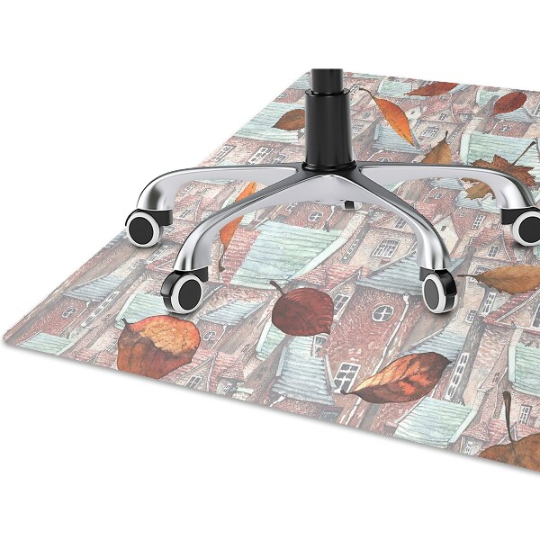 Tapis de chaise de bureau Ville automnale