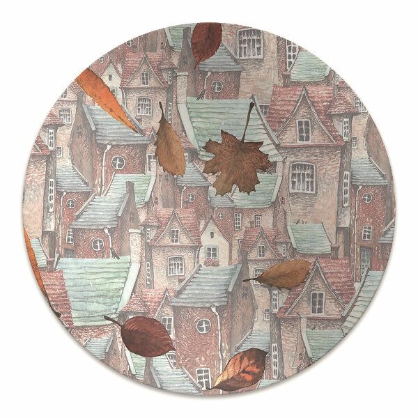 Tapis de chaise de bureau Ville automnale