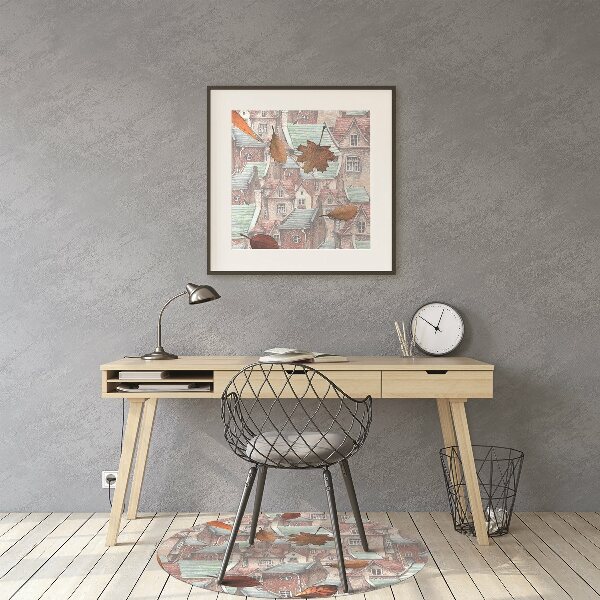 Tapis de chaise de bureau Ville automnale