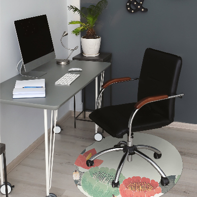 Tapis de chaise de bureau Fleurs de printemps