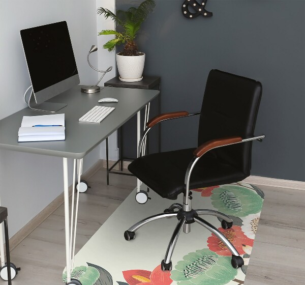 Tapis de chaise de bureau Fleurs de printemps