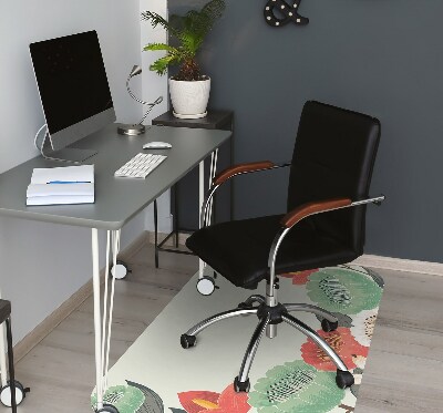 Tapis de chaise de bureau Fleurs de printemps