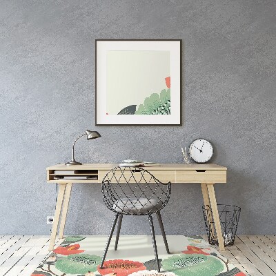 Tapis de chaise de bureau Fleurs de printemps