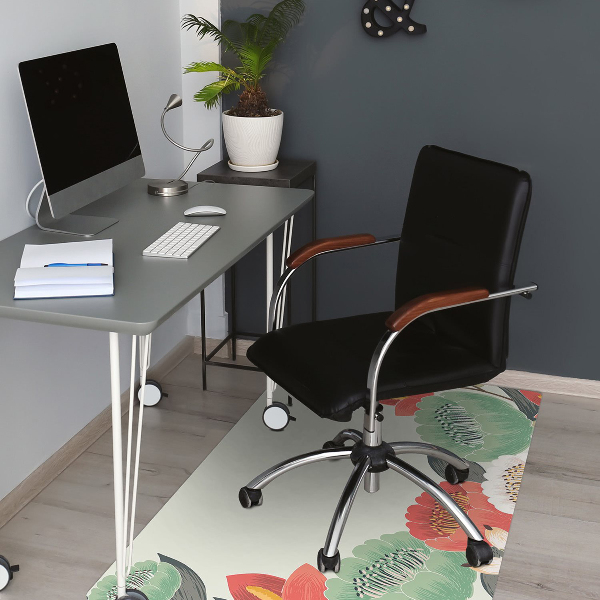 Tapis de chaise de bureau Fleurs de printemps