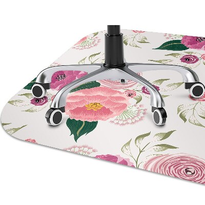 Tapis bureau Fleurs roses