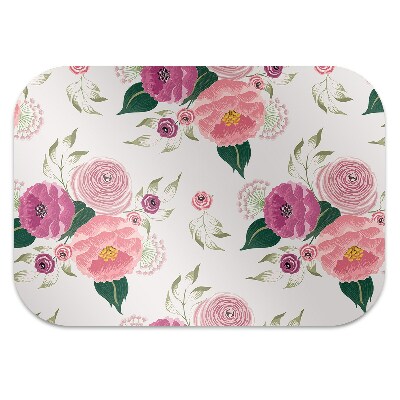 Tapis bureau Fleurs roses