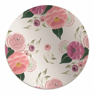 Tapis bureau Fleurs roses