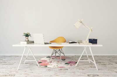 Tapis bureau Fleurs roses