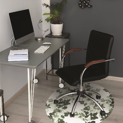 Tapis pour chaise de bureau Feuilles vertes