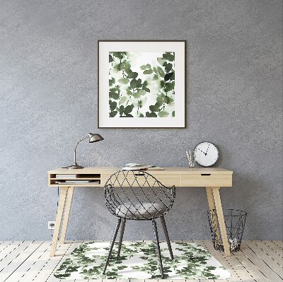 Tapis pour chaise de bureau Feuilles vertes