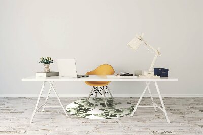 Tapis pour chaise de bureau Feuilles vertes