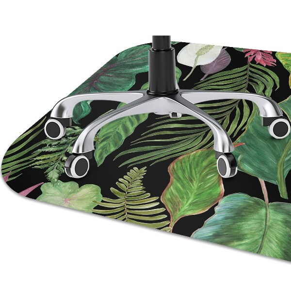Tapis fauteuil bureau do biura Feuilles tropicales