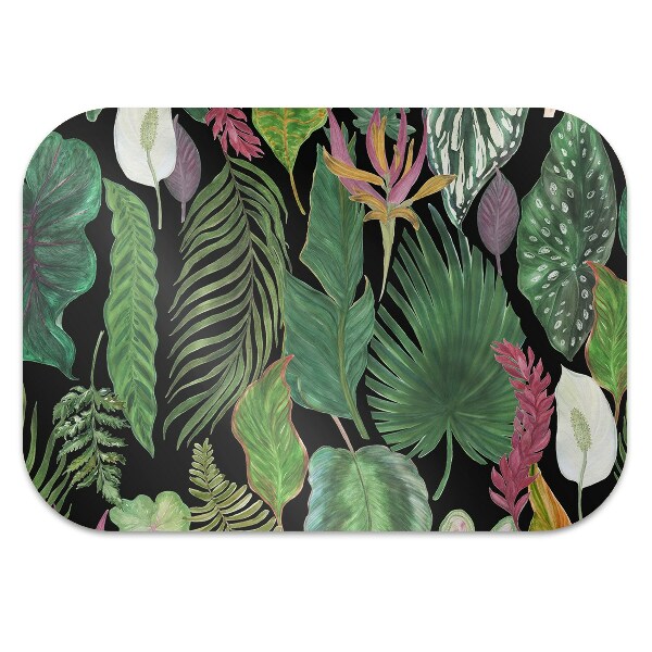 Tapis fauteuil bureau do biura Feuilles tropicales