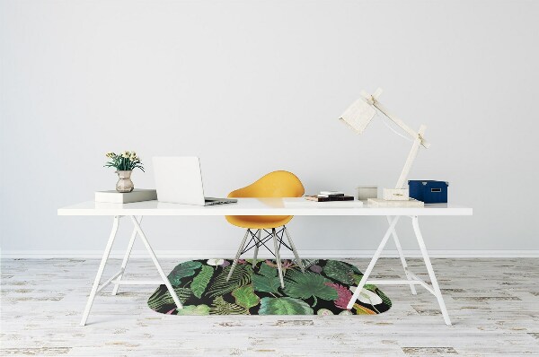 Tapis fauteuil bureau do biura Feuilles tropicales