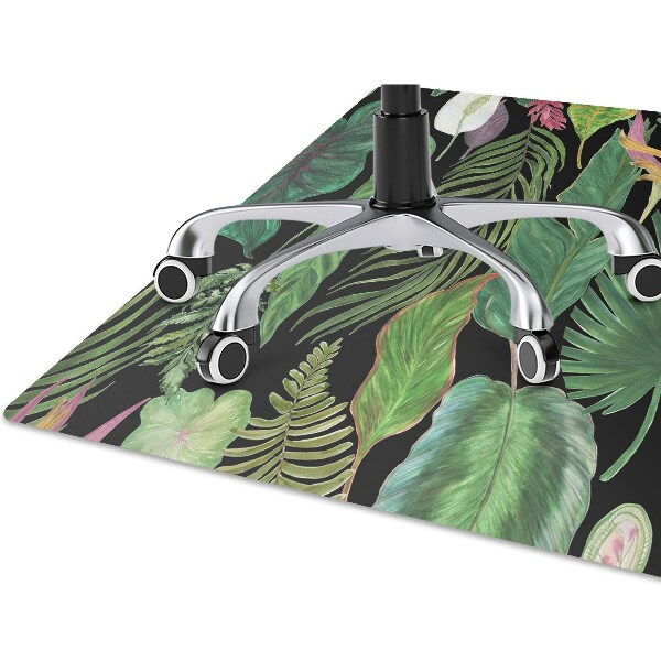 Tapis fauteuil bureau do biura Feuilles tropicales