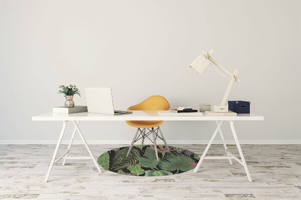Tapis fauteuil bureau do biura Feuilles tropicales