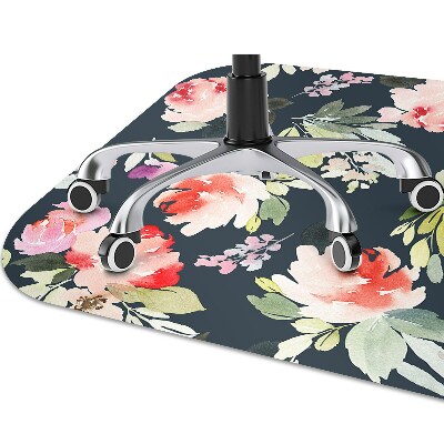 Tapis de chaise de bureau Fleurs peintes