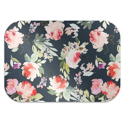 Tapis de chaise de bureau Fleurs peintes