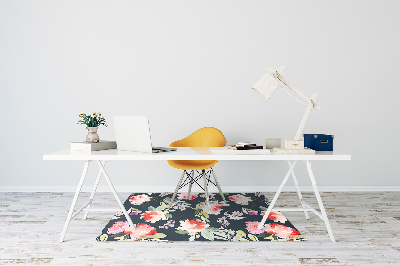 Tapis de chaise de bureau Fleurs peintes