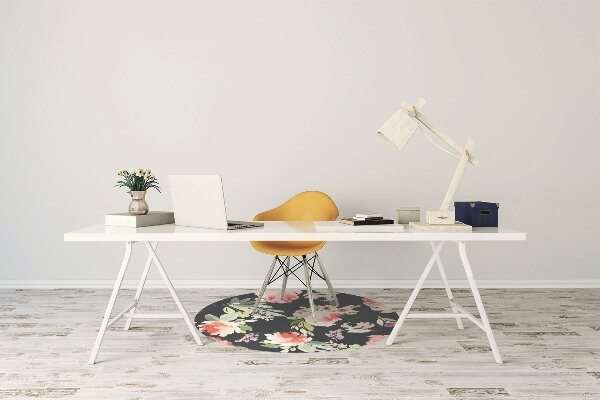 Tapis de chaise de bureau Fleurs peintes