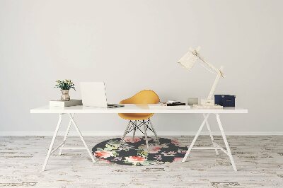 Tapis de chaise de bureau Fleurs peintes