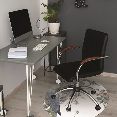 Tapis de chaise de bureau Perroquet