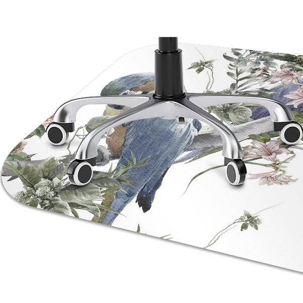 Tapis de chaise de bureau Perroquet
