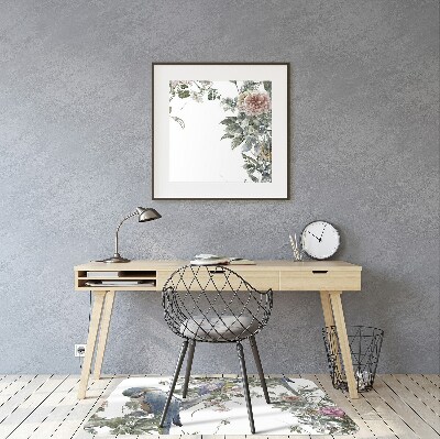 Tapis de chaise de bureau Perroquet