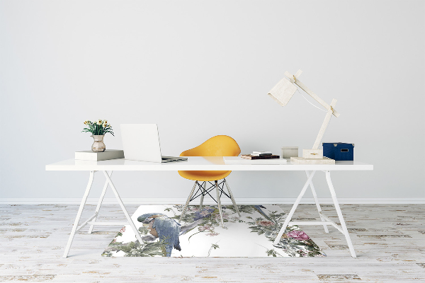 Tapis de chaise de bureau Perroquet
