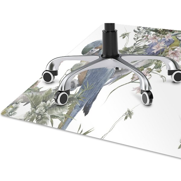 Tapis de chaise de bureau Perroquet