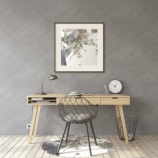Tapis de chaise de bureau Perroquet