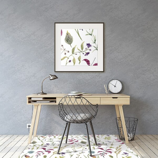 Tapis protège sol Fleur botanique