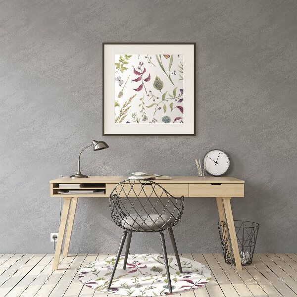 Tapis protège sol Fleur botanique