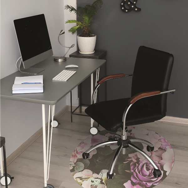 Tapis de chaise de bureau Fleurs baroques