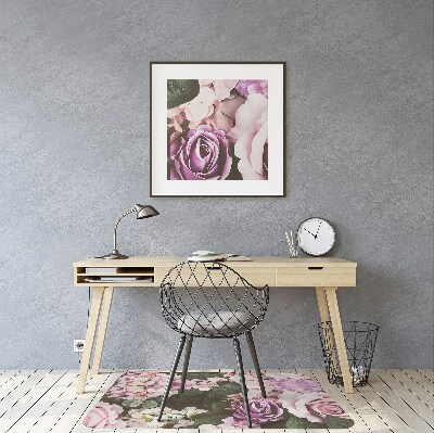 Tapis de chaise de bureau Fleurs baroques