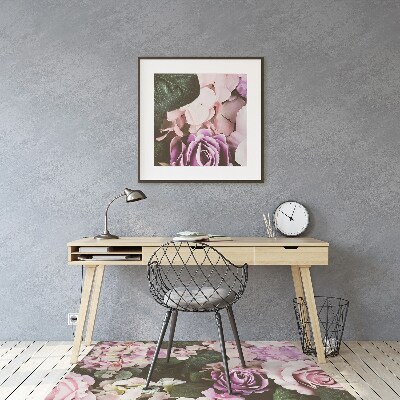 Tapis de chaise de bureau Fleurs baroques