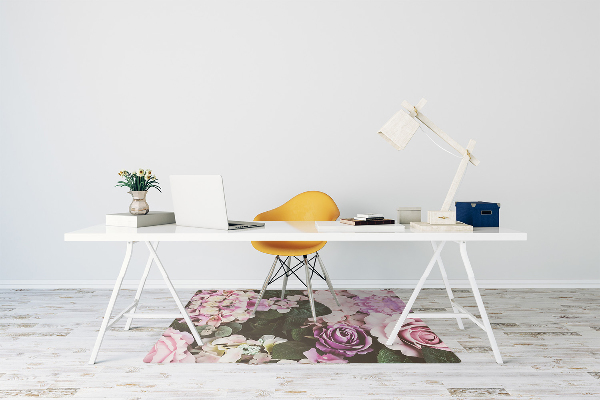 Tapis de chaise de bureau Fleurs baroques