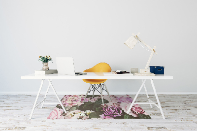 Tapis de chaise de bureau Fleurs baroques