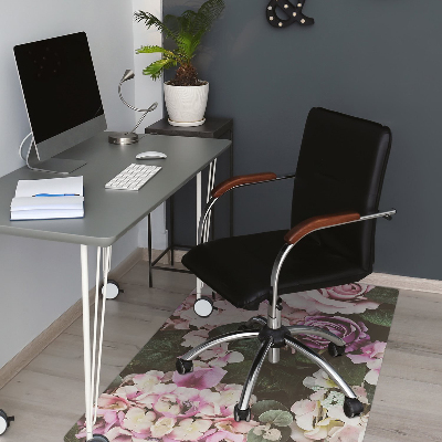 Tapis de chaise de bureau Fleurs baroques