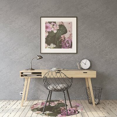 Tapis de chaise de bureau Fleurs baroques