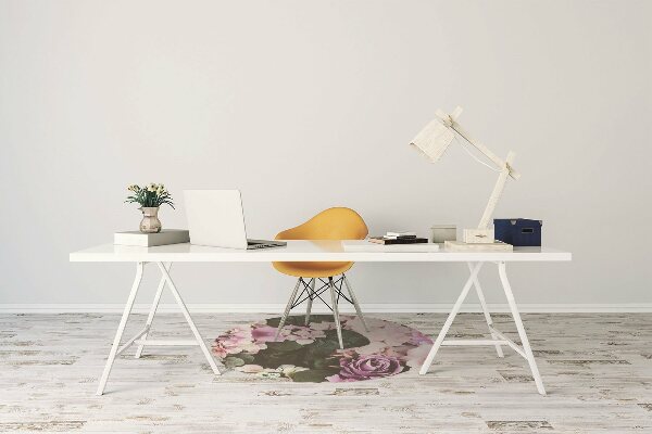 Tapis de chaise de bureau Fleurs baroques