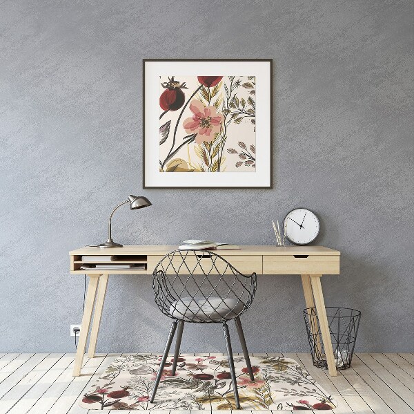 Tapis de chaise Fleurs de terrain
