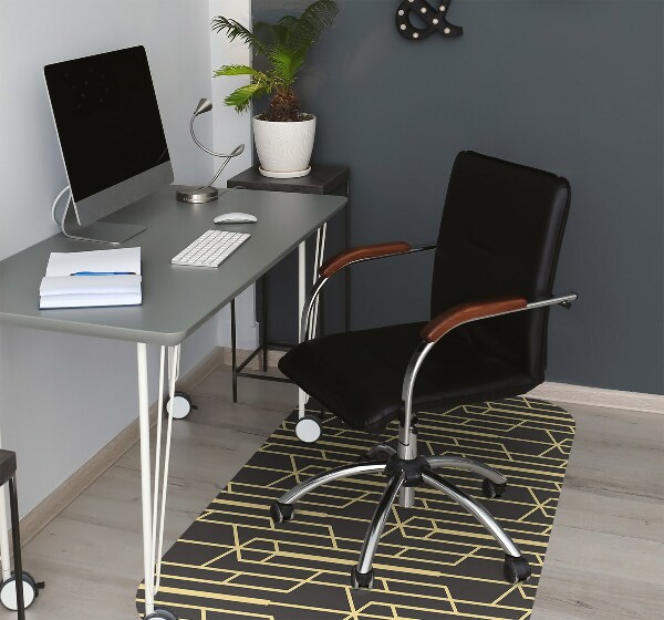 Tapis bureau Lignes jaunes