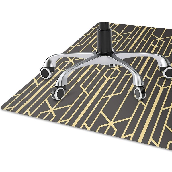 Tapis bureau Lignes jaunes