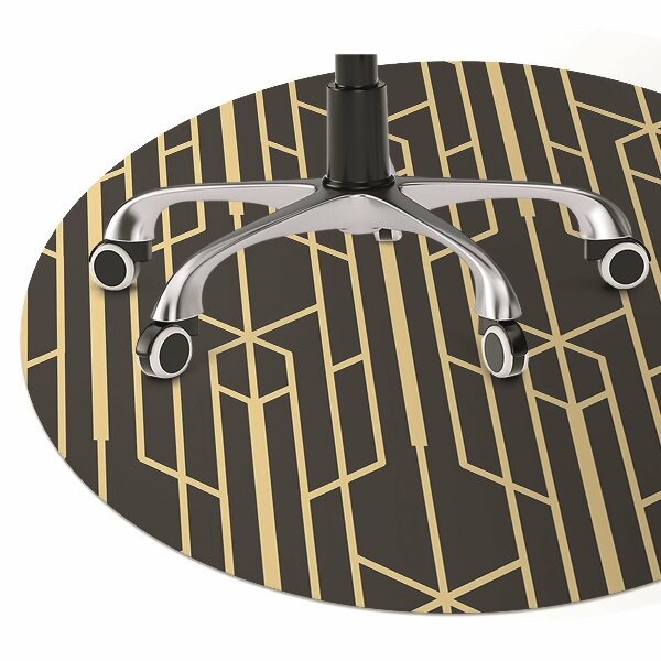 Tapis bureau Lignes jaunes