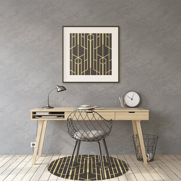 Tapis bureau Lignes jaunes